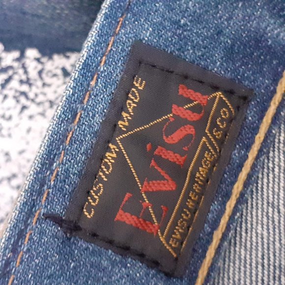 EVISU classic Seagull Daicock Japanese denim sz 32 Handcrafted Straight Leg - Picture 7 of 7